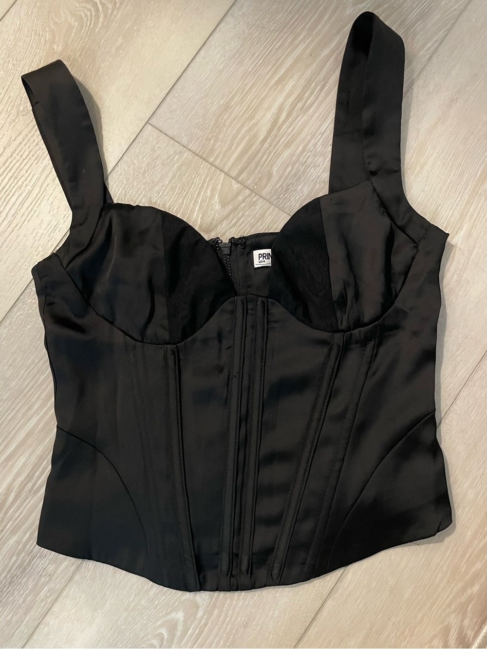 Princess Polly Black Bustier Top